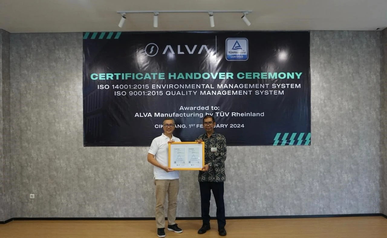 Maksimalkan Mutu, ALVA Raih ISO 9001 dan ISO 14001