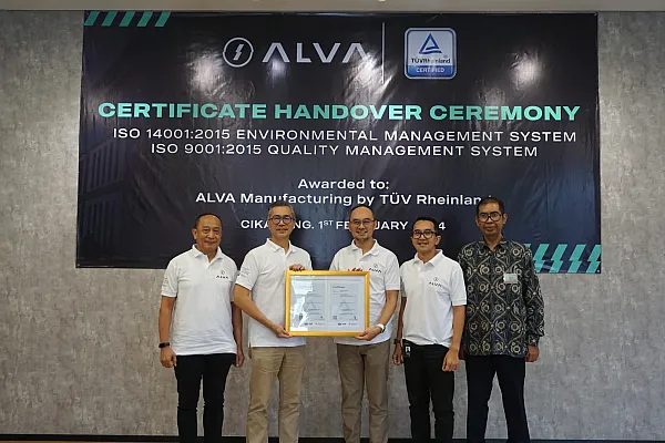 Maksimalkan Mutu, ALVA Raih ISO 9001 dan ISO 14001